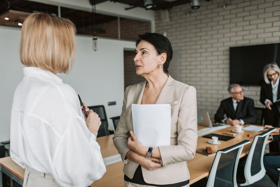 Corporate business meeting in an office